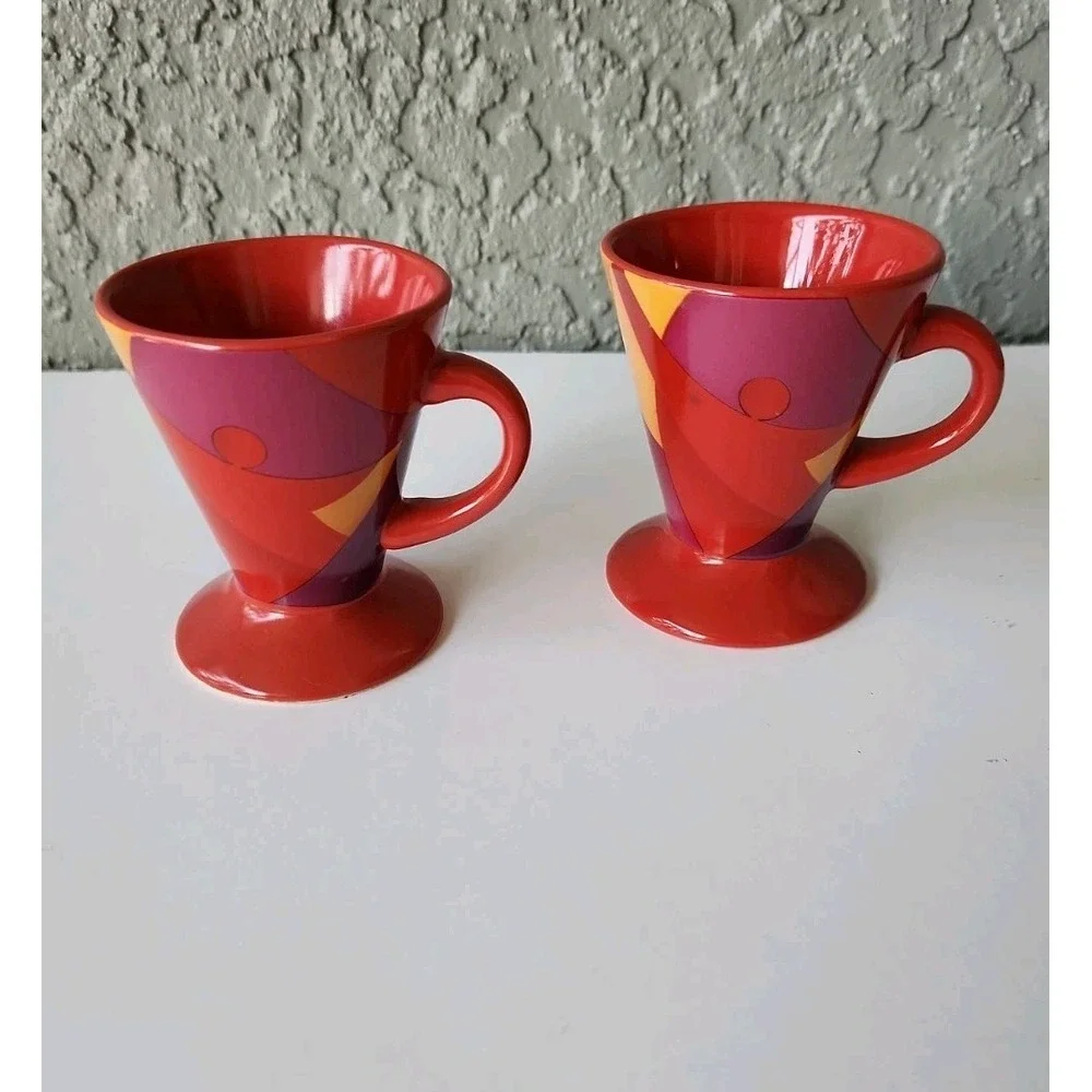 Espresso Ceramic Cups Modern Abstract 3